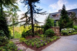 Landscaping at front entry