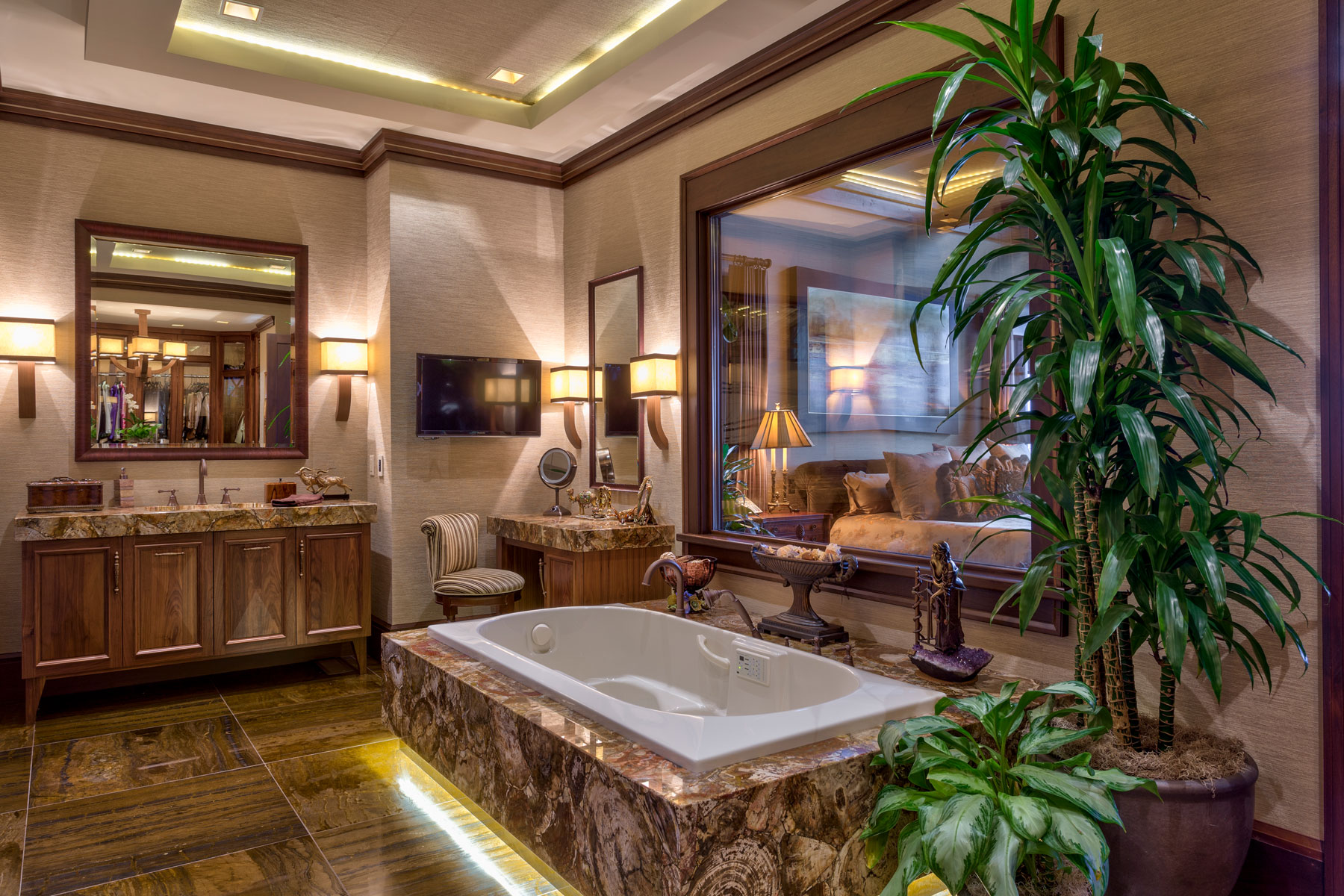 Master Bath in the Modern Rustic Mountain Estate Home