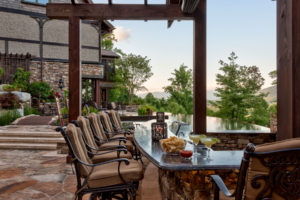 Poolside Bar, rustic mountain style