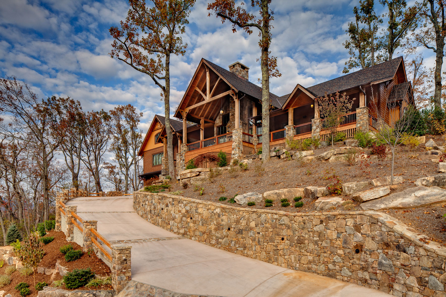 ACM Design, Mountain Home Architects design this new construction Family Lodge in Black Mountain