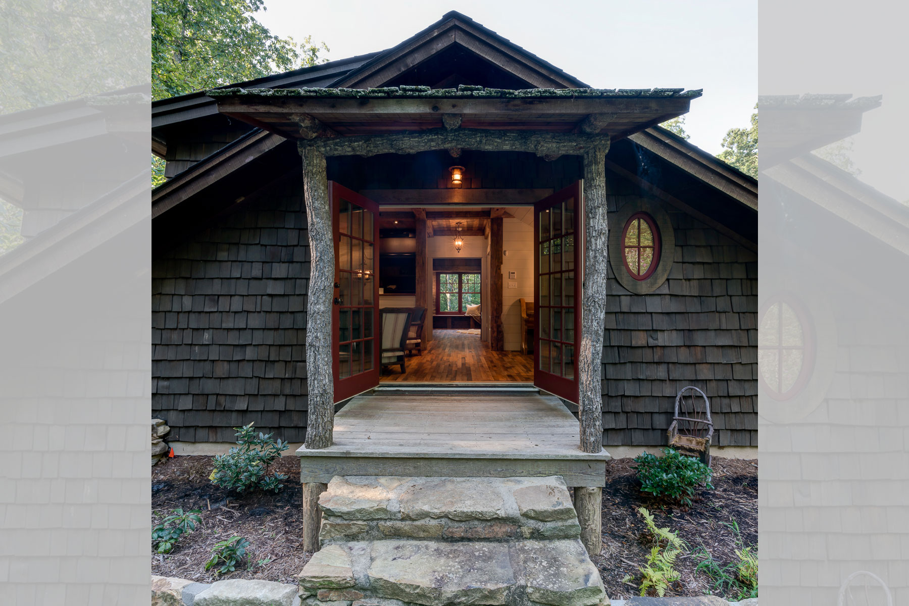 Front Entrance of the Rustic Mountain Carriage Guest House