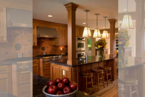 Craftsman style kitchen design for a chef