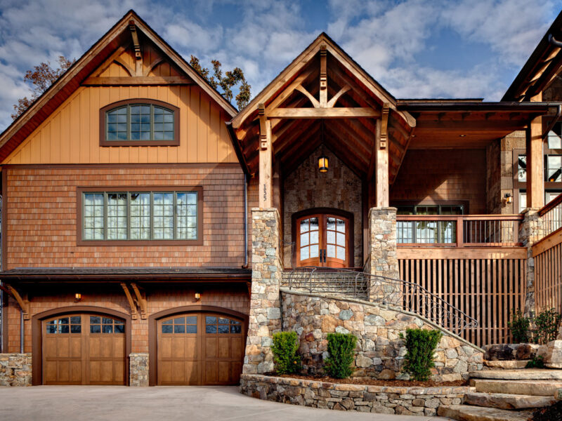 Lodge style mountain home in Black Mountain, NC designed by architects, ACM Design