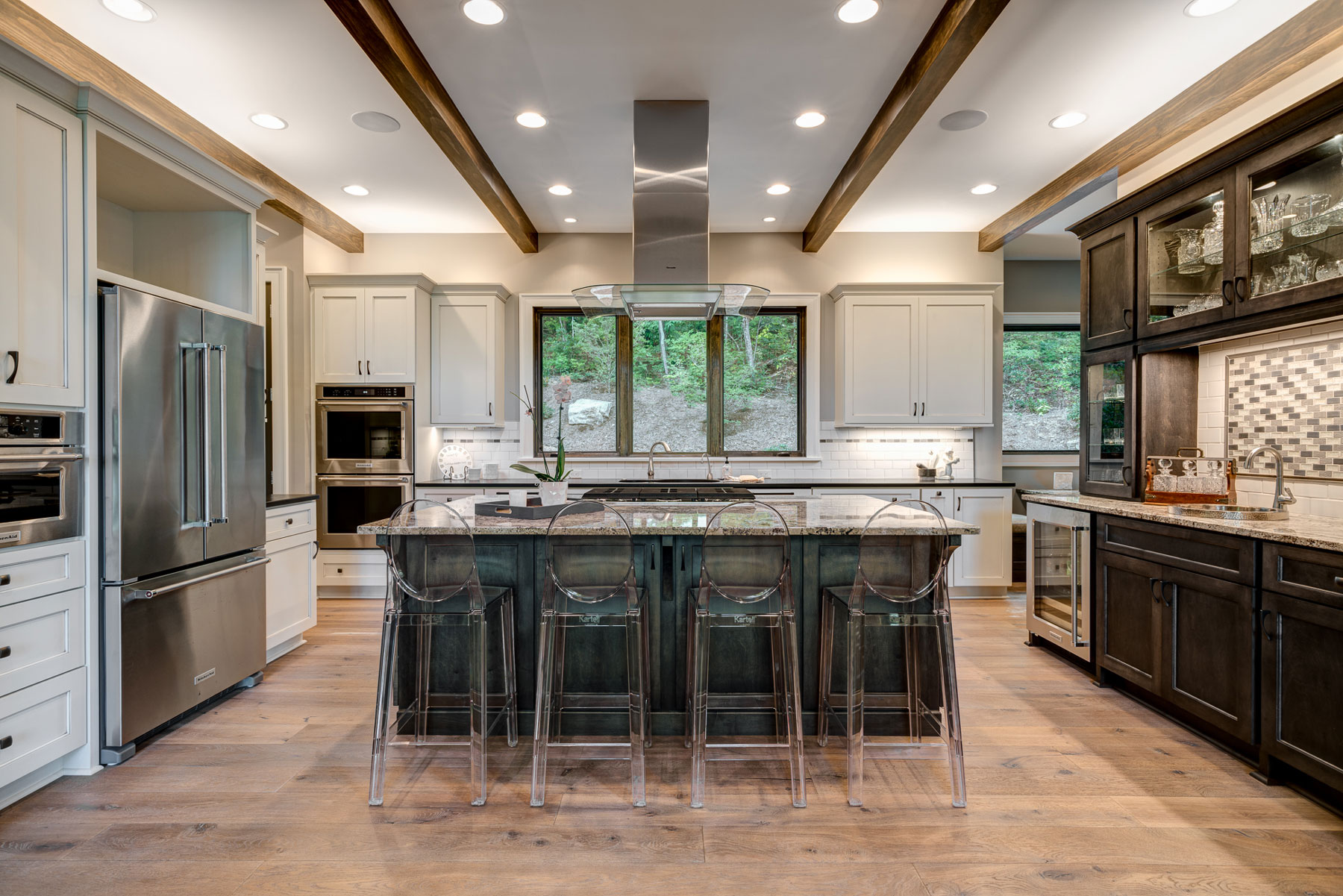 Kitchen of the Waynesville Modern Mountain Home