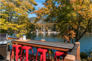 Lake Lure Back Deckview onto lake