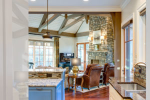 Kitchen view to informal family room