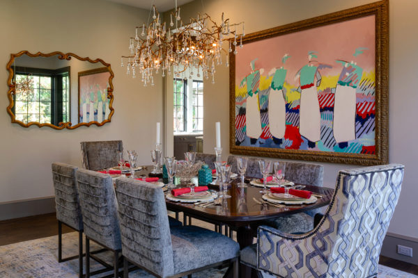 Formal dining room with original painting | ACM Design Architecture ...