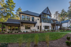 Rear elevation of French Contemporary home in Asheville, NC