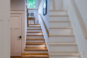 Craftsman details in staircase to lower level