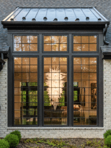 Modern Art Chandelier in Entryway. Statement lighting.