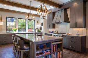 Custom designed kitchen hood vent by architect Amy Conner-Murphy