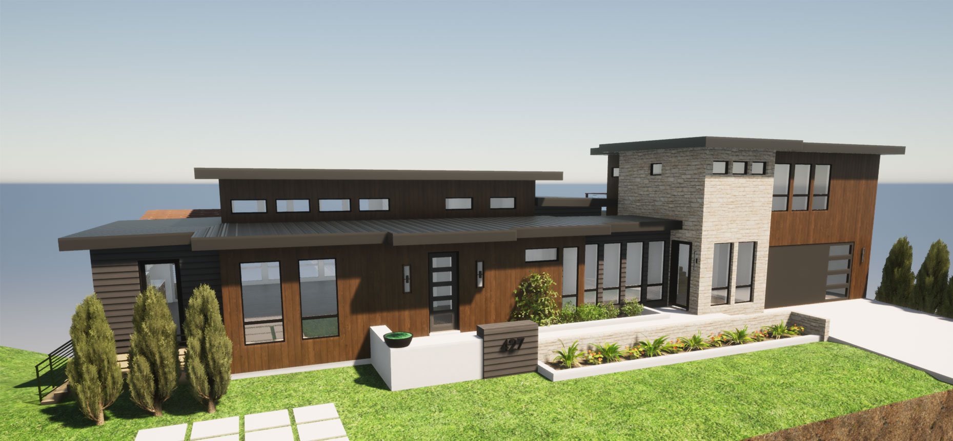 Modern Mountain Home in two phase renovation and next addition