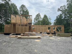 Under construction family retreat in the town of Black Mountain, NC
