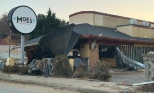 Biltmore Village devastation from the Broad River in Asheville, NC from Hurricane Helene 2024