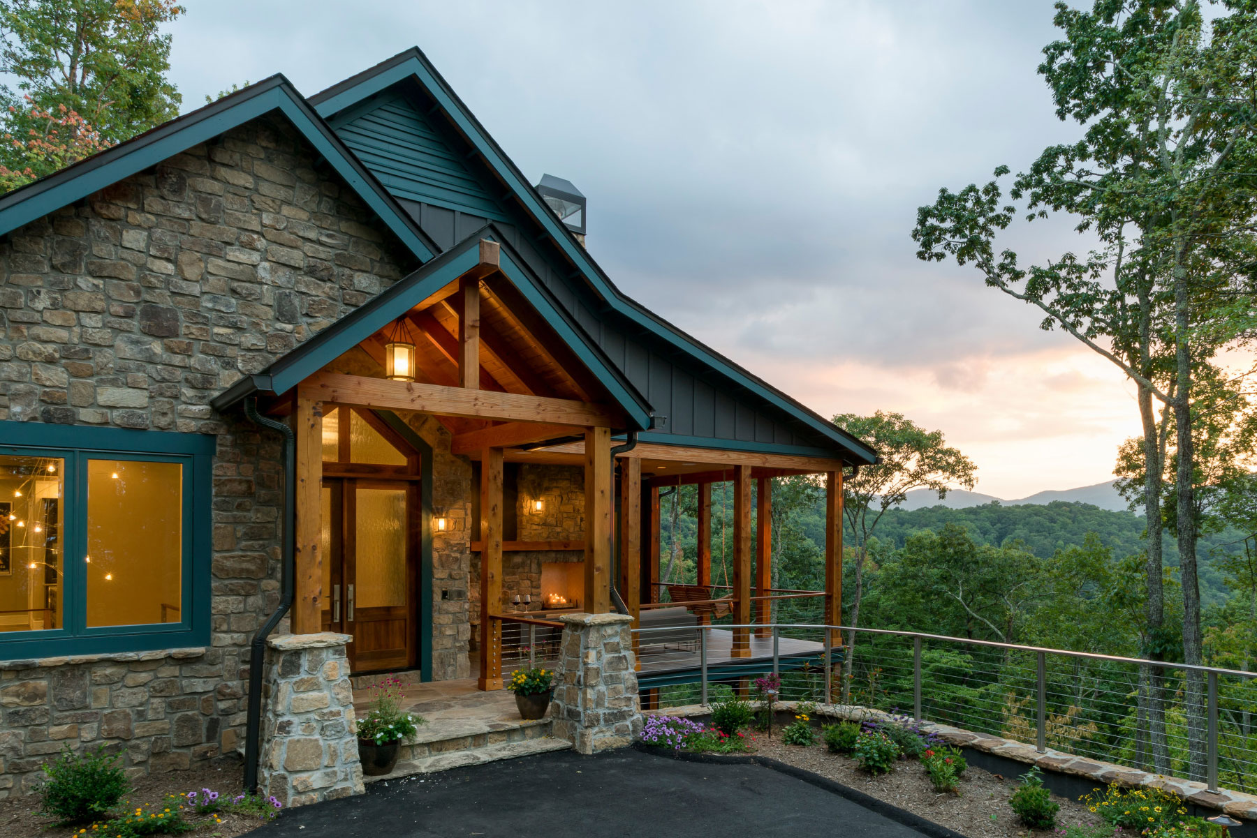 Luxury, high-altitude mountain craftsman home designed by ACM Design architecture & interiors