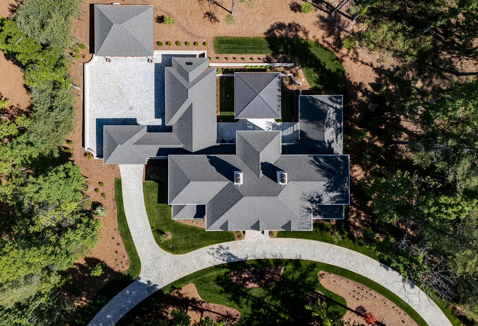 aerial-drone-overhead-view-new-construction-RambleBiltmore-Forest-architect-ACM-Design